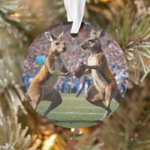 "Down Under Action: Kangoeroes spelen Australische Ornament