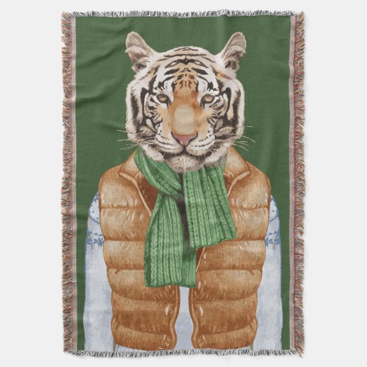 Down Vest Tiger Deken (Voorkant Verticaal)