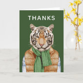 Down Vest Tiger | Jouw tekst toevoegen Kaart (Gele Bloem)