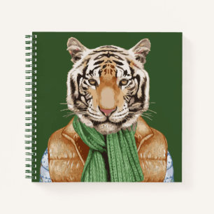 Down Vest Tiger Notitieboek