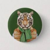 Down Vest Tiger Ronde Button 5,7 Cm (Voorkant)