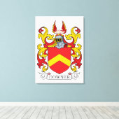 Downer Family Crest Canvas Afdruk (Insitu (Houten vloer))
