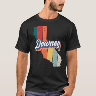 Downey City Retro Hometown California T-shirt
