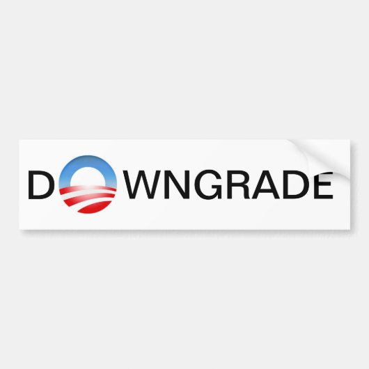 DOWNGRADE Bumpersticker (Voorkant)