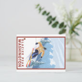 Downhhill Snow Skier - Glacier Peak, Washington Briefkaart (Staand voorkant)