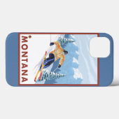 Downhhill Snow Skier - Montana Case-Mate iPhone Case (Achterkant (horizontaal))