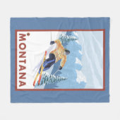 Downhhill Snow Skier - Montana Fleece Deken (Voorkant (Horizontaal))