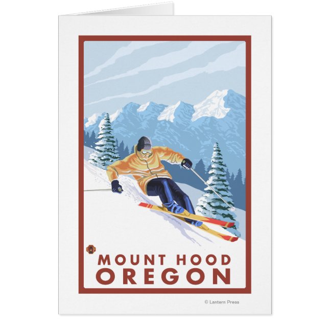 Downhhill Snow Skier - Mount Hood, Oregon (Voorkant)