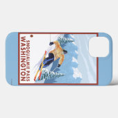 Downhhill Snow Skier - Snoqualmie Pass , WA Case-Mate iPhone Case (Achterkant (horizontaal))