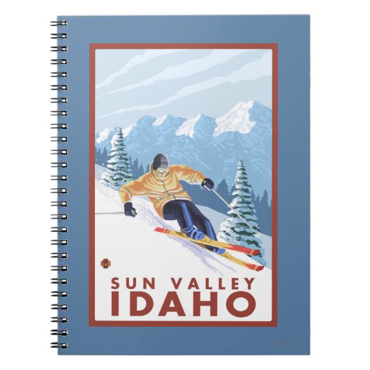 Downhhill Snow Skier - Sun Valley, Idaho Notitieboek (Voorkant)