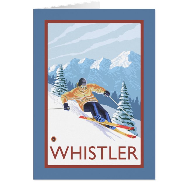 Downhhill Snow Skier - Whistler, BC Canada (Voorkant)
