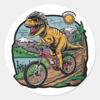 Downhill Adventure: Kleurrijke Vector Art Sticker