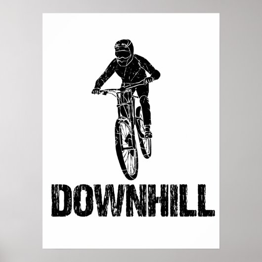 Downhill Mountain Biker Poster (Voorkant)