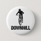 Downhill Mountain Biker Ronde Button 5,7 Cm (Voorkant)