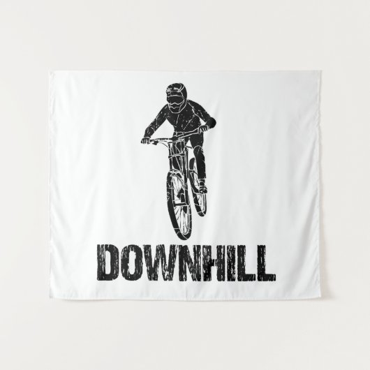 Downhill Mountain Biker Wandkleed (Voorkant (horizontaal))