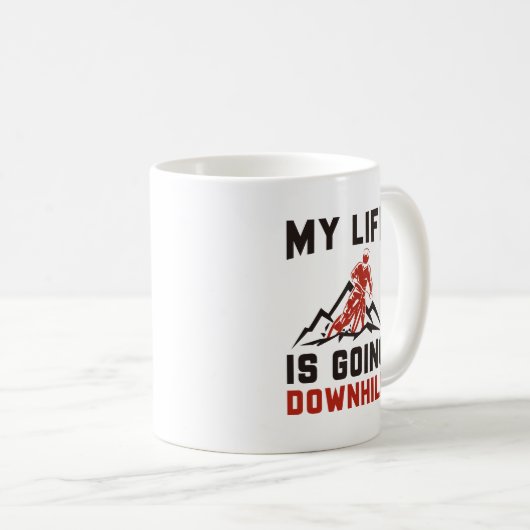 Downhill Mountain Biking Koffiemok (Voorkant rechts)