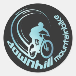 Downhill Mountainbike MTB Mountainbike Briefkaart Ronde Sticker
