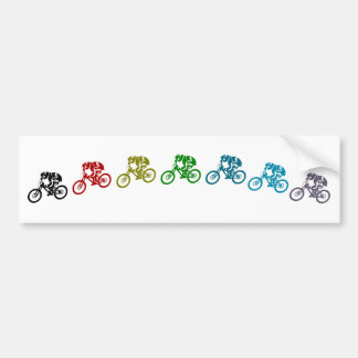 Downhill mountainbike sprong bumpersticker