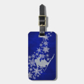 Downhill Ski Blue Bagagelabel (Voorkant verticaal)
