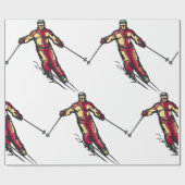 Downhill Skier Cadeaupapier (Vlak)
