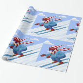 Downhill Skier Cadeaupapier (Uitgerold)