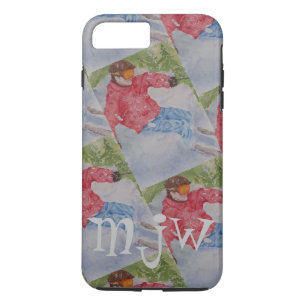 DOWNHILL SKIER MONOGRAM iPhone 8 PLUS / 7 PLUS HOESJE