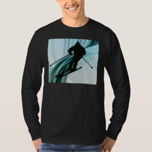 Downhill Skier op Icy Ribbons T-shirt