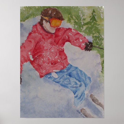 Downhill Skier Poster (Voorkant)