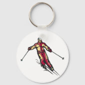 Downhill Skier Sleutelhanger (Voorkant)