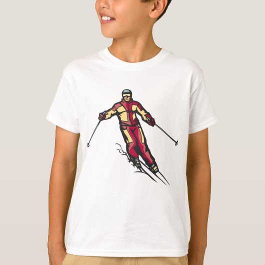 Downhill Skier T-shirt (Voorkant)