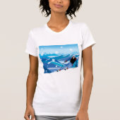 Downhill skiër vrouwen T-shirt (Voorkant)