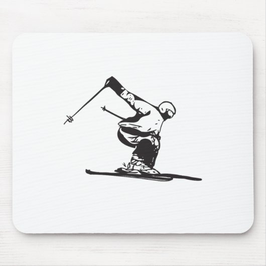 Downhill Skiing Skier  Muismat (Voorkant)