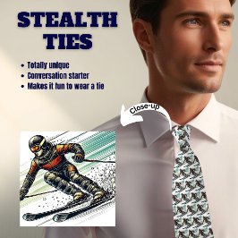 Downhill Skiing Stealth Stropdas