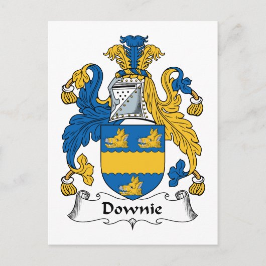 Downie Family Crest Briefkaart (Voorkant)