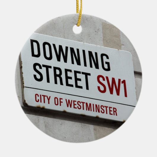 Downing Street Sign Keramisch Ornament (Voorkant)