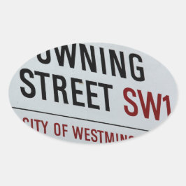 Downing Street Sign Ovale Sticker
