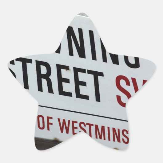 Downing Street Sign Ster Sticker (Voorkant)