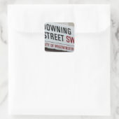 Downing Street Sign Vierkante Sticker (Tas)