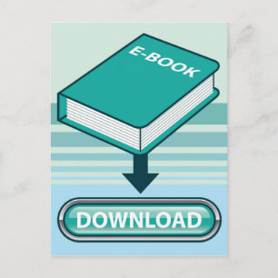 Download Ebook Button met Book Icon Briefkaart