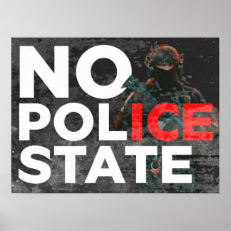DOWNLOAD Geen politestaat Anti-ICE protestposter Poster