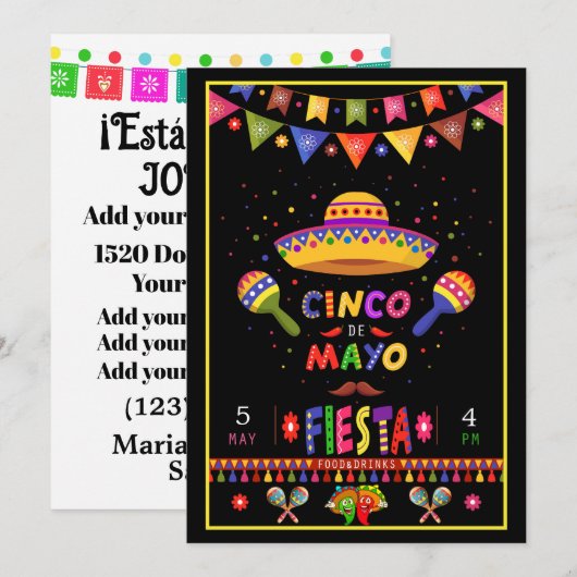 Download keuze Cinco de Mayo Kaart (Voorkant / Achterkant)