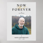 Downloadable Exquisite Gray Elegant Funeral Photo Poster (Voorkant)