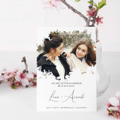 Downloadable Minimal Fancy Grunge Ink Brushstroke Save The Date