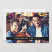 Downloadable Simple Custom Photo Groomsman BestMan Kaart (Voorkant)