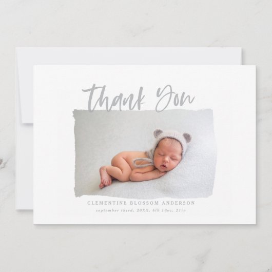 downloadbaar script dank u geboorte aankondiging (Voorkant)