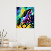 Downloadbare digitale Art Print | Rainbow Unicorn (Keuken)