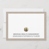 Downloadbare Gold Logo Business Note Cards 5x7 Kaart (Voorkant)