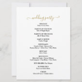 Downloadbare Gouden Glitter Calligrafie Bruiloft Kaart (Achterkant)