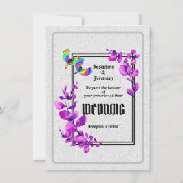 Downloadbare Humming Bird Wedding Invitation Kaart