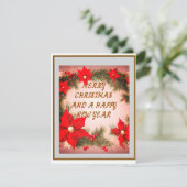 DOWNLOADBARE KERST EN HAPPY NEW YEAR KAART (Staand voorkant)